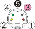 4-pin mini-DIN socket (JR)