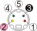 4-pin mini-DIN socket (WK-22E)