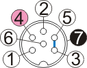 6-pin DIN socket